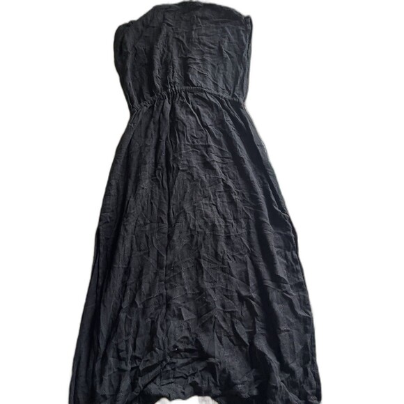 Blue Island Swim Cover Dress Button Front Black Size M - Picture 2 of 6